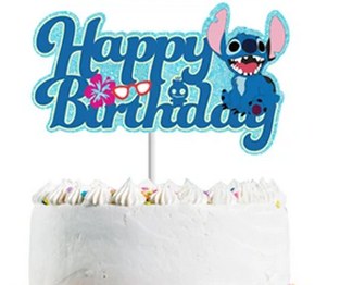 Stitch acrylic cake topper