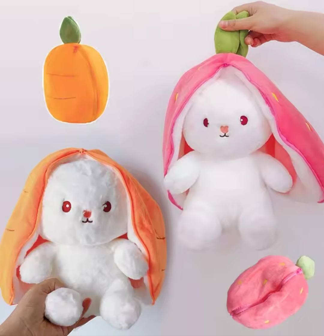 Bunny in Fruit/Vegetable Pouch Plush