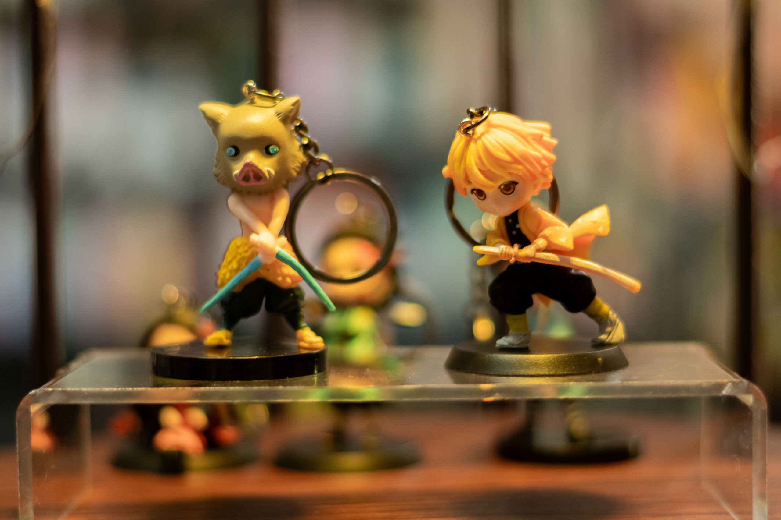 Demon slayer mini figurine keychain