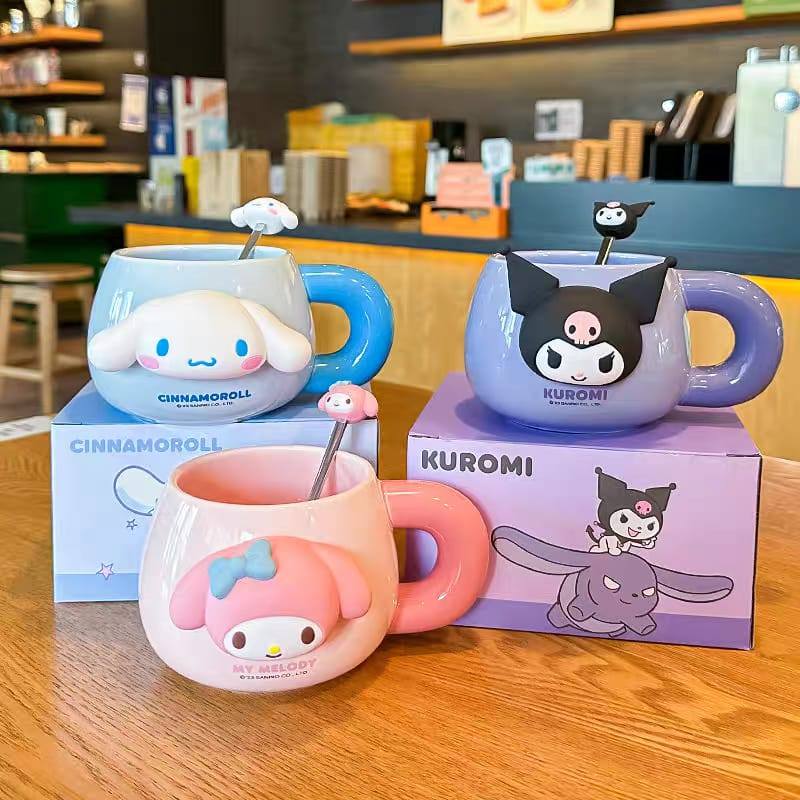 Sanrio mugs with spoon