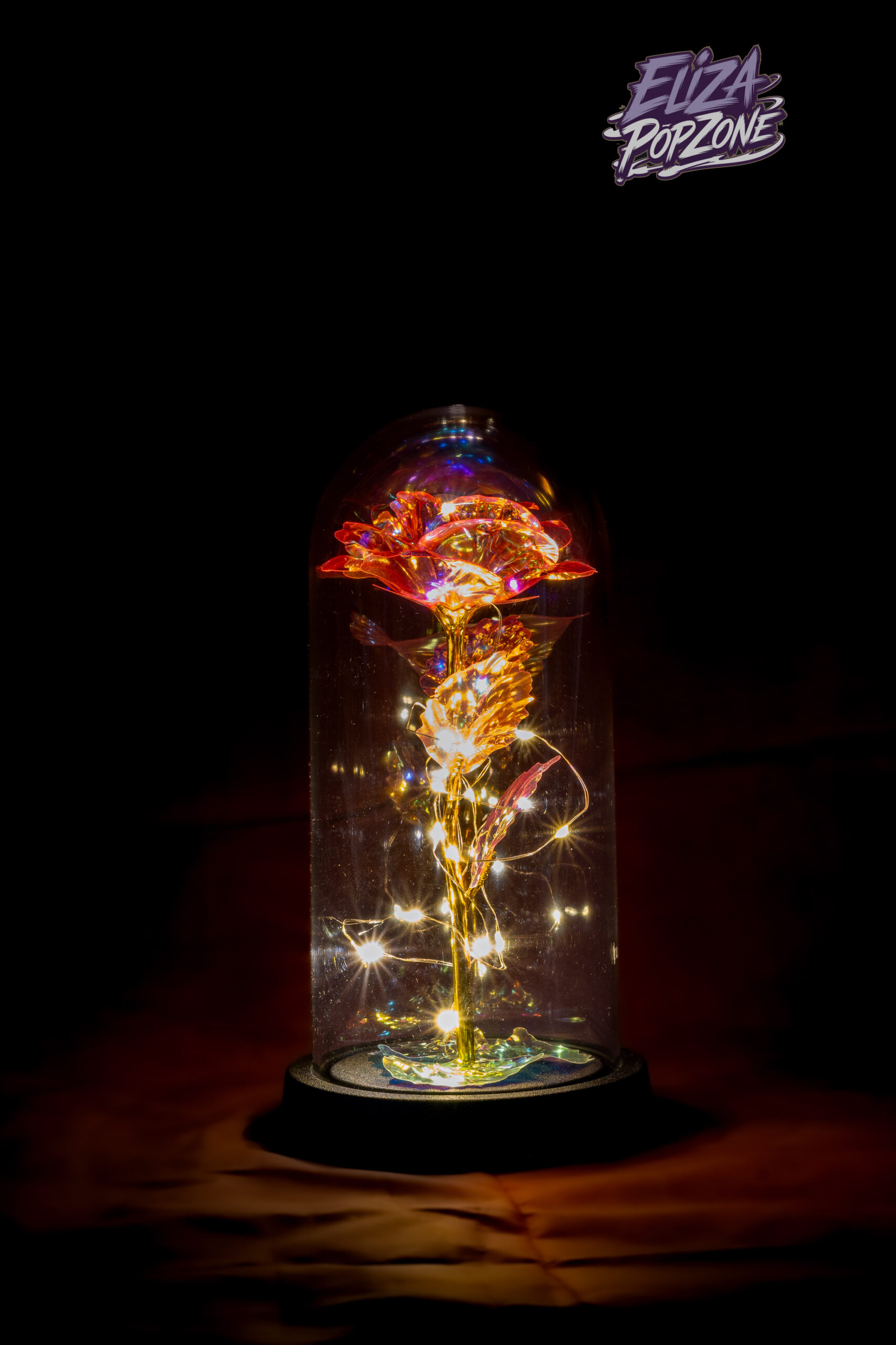 Pink glass dome rose