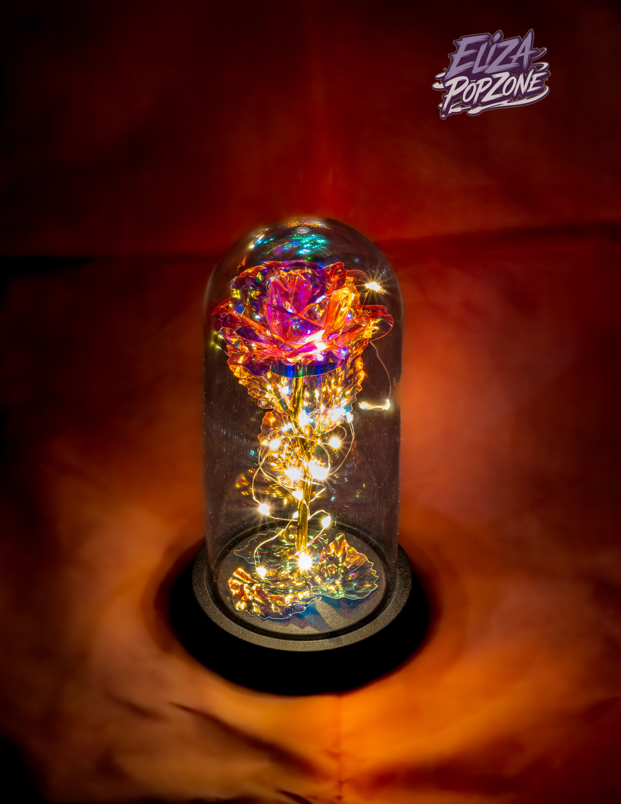 Pink glass dome rose