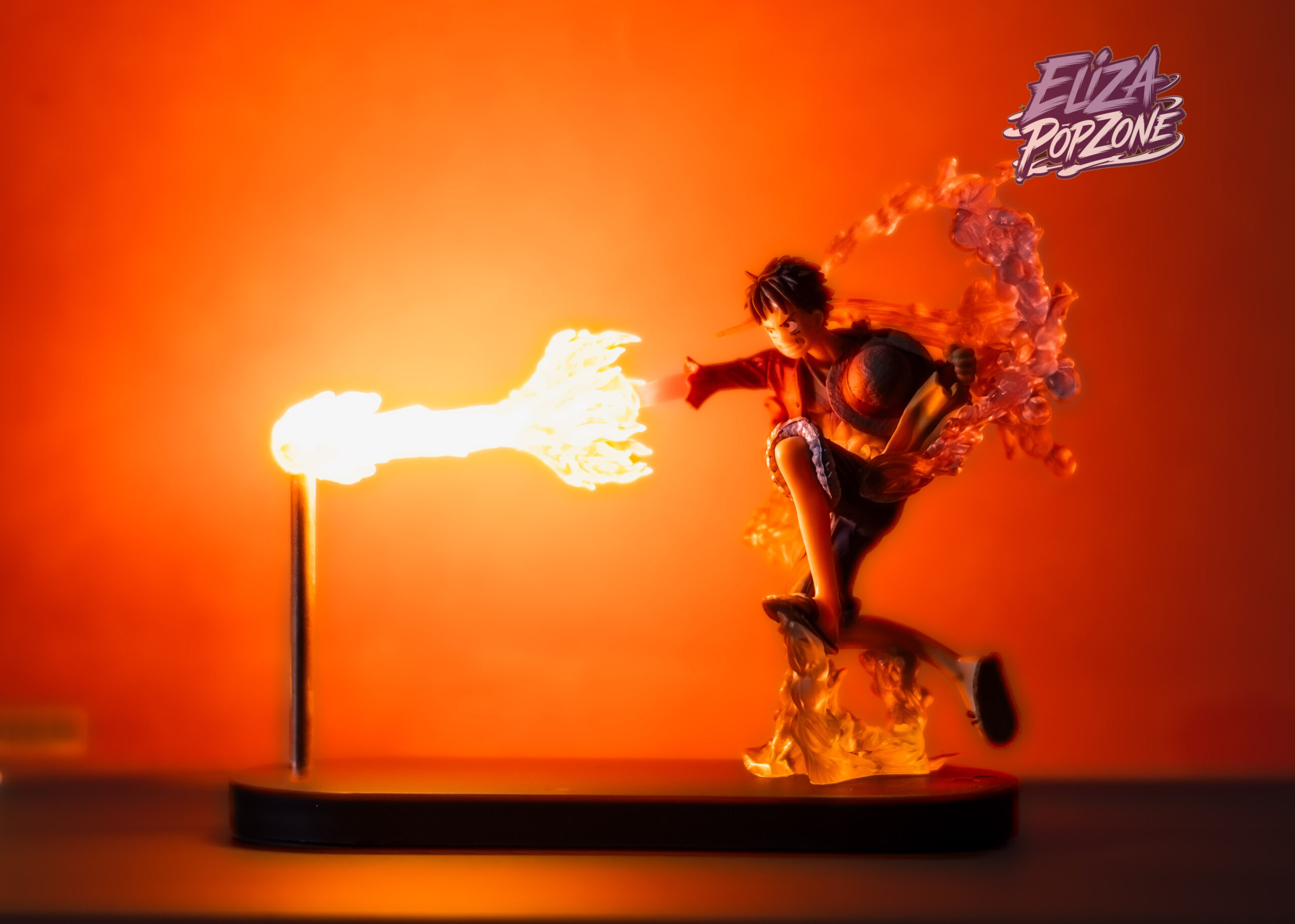 Luffy Gear Flame Attack LED Figure