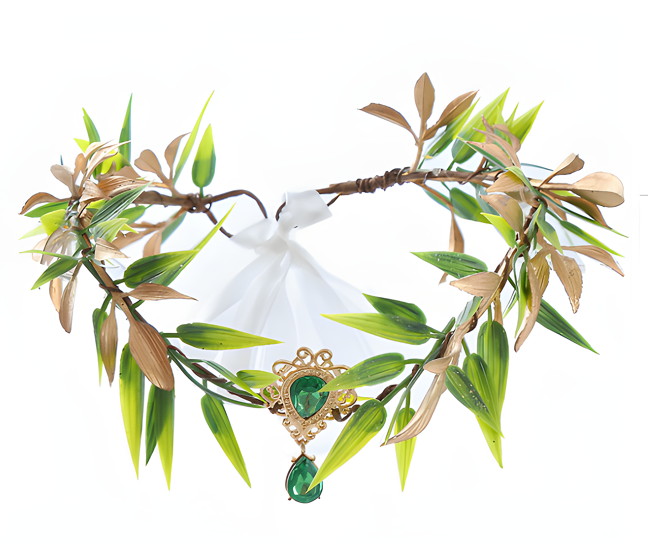 Emerald Elven Leaf Crown